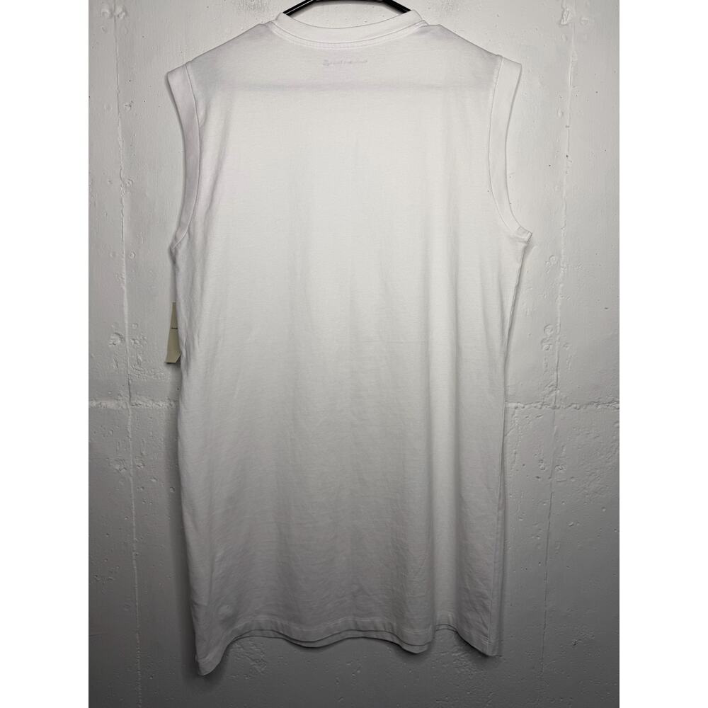 NEW Abercrombie & Fitch Medium Petite White Sleeveless Shirt Dress